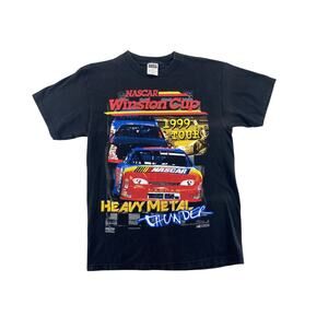 Vintage NASCAR Winston Cup 1999 Heavy Metal Thunder Tour T Shirt Tultex L